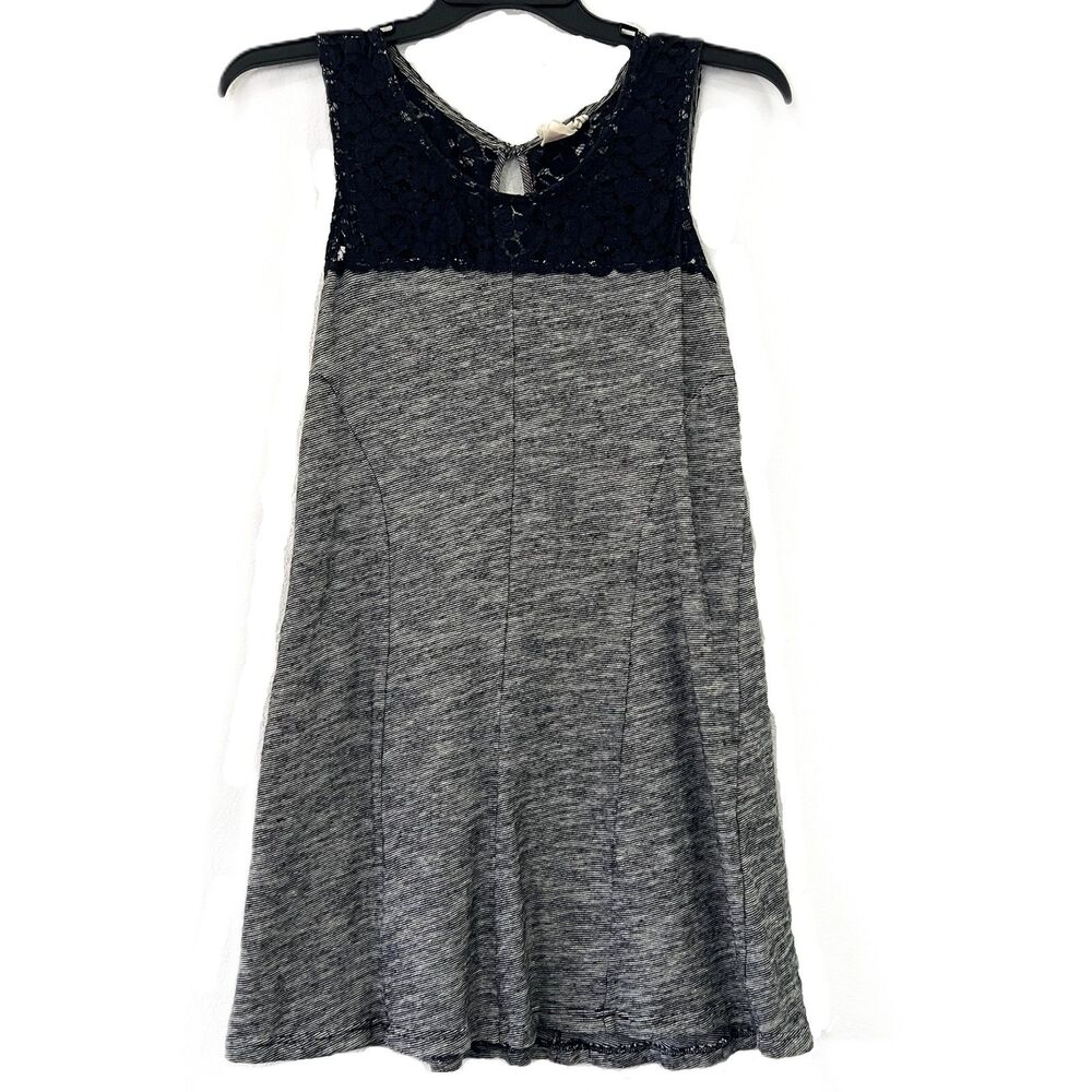 Lilka 100% Cotton Sleeveless Lace Blue Dress Womens Size Medium